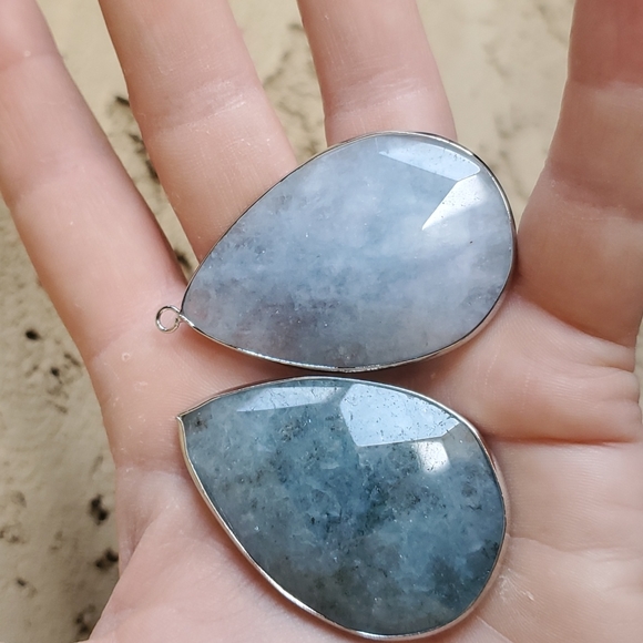 New 2pc Silver Wrapped Blue Kyanite Pendant Bundle. - Picture 15 of 15